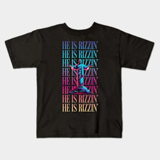 Rizz Master Jesus Christ is Rizzin' Funny Easter 2024 Tee He is Rizzin' Kids T-Shirt